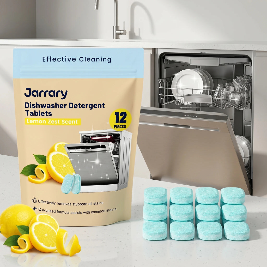 Dishwasher Cleaner Tablets Deep Cleaning & Odor Remove Grease Residue and Grime for Fresher Cleaner Machine Restore Shine Oasis Select