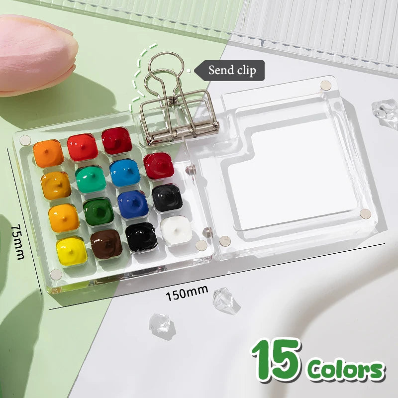 Travel Watercolor Paint Palette Set, Mini Pocket Artist Painting Kit, Portable Art Supplies for Painters, Artists & Students Oasis Select A2
