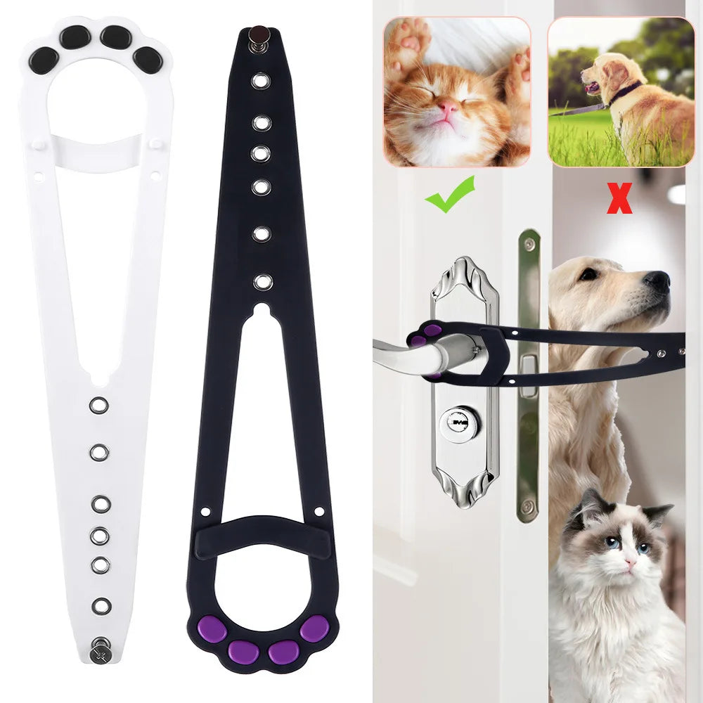 Pet Cat Door Holder Latch Prevents Dogs From Entering Plastic Adjustable Elastic Gate Lock Flex Latch Strap Keep Dog Out Oasis Select