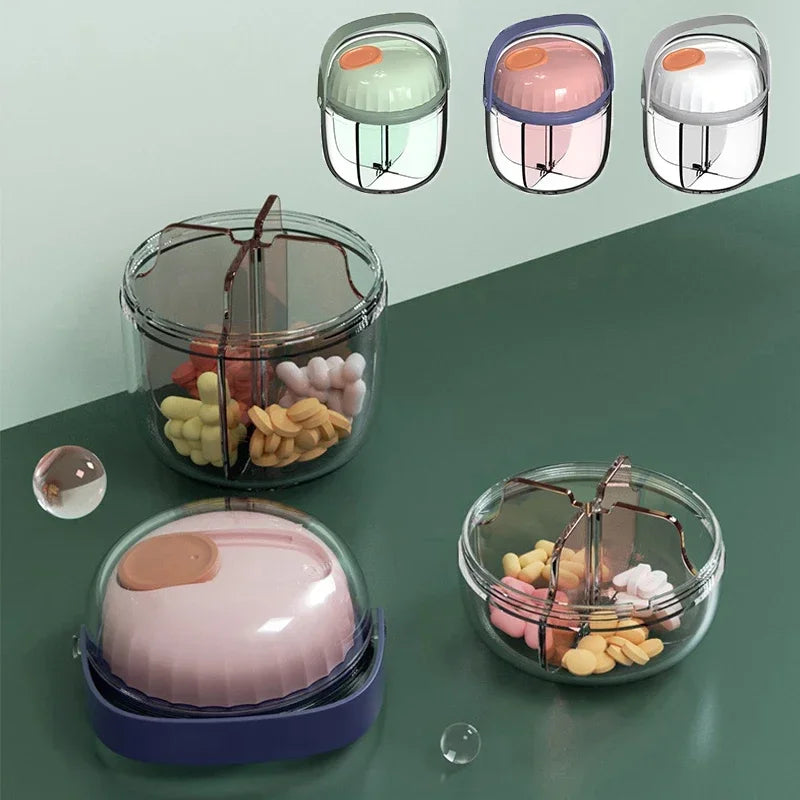 Pill Box Organizer Portable Pill Case for Travel Vitamin Fish Oils Holder Container Medicine Storage Box Oasis Select