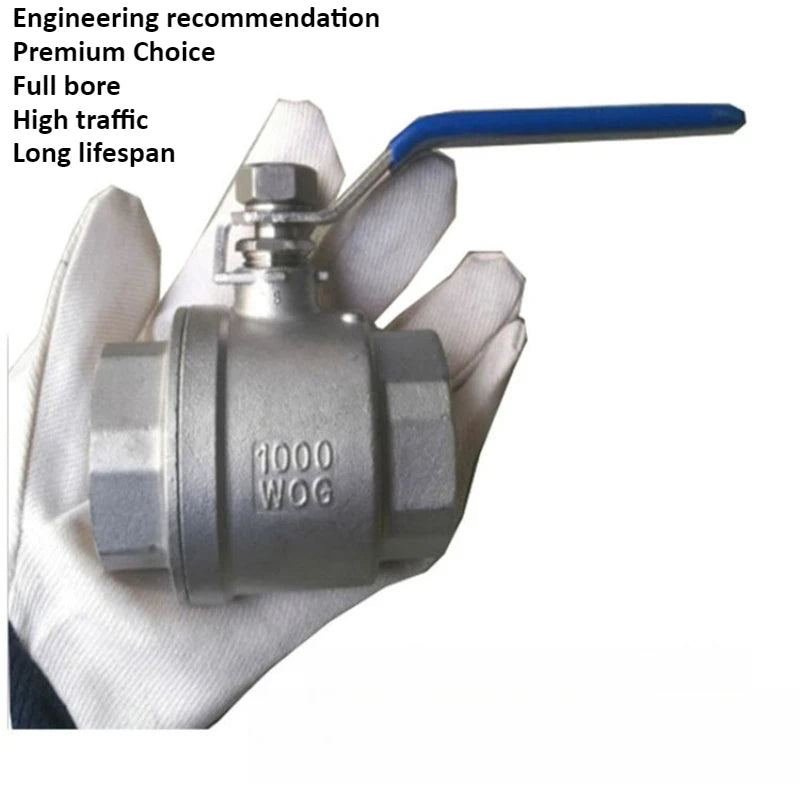304 stainless steel internal thread two-piece ball valve 1/4 3/8 1/2 "3/4" 1 "2" BSP water gas oil switch adapter Oasis Select