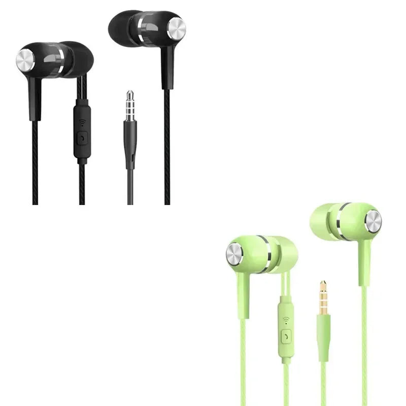 Wired Stereo Headset with Mic volume control Music Earphones Headphones Sport Earbuds with Bass Phone Earphones 3.5mm Oasis Select Blend 2pcs 1.2m