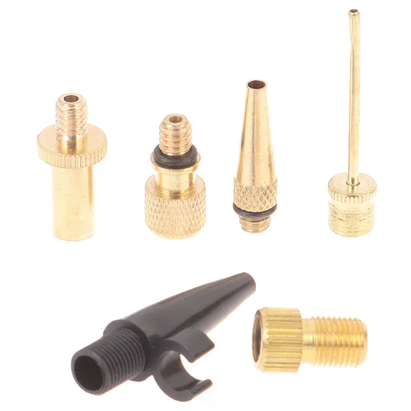 Bicycle Valve Adaptors For Road & MTB Bike Tire Pump Copper Inflator Pump Nozzle Kit Presta Schrader Valve Adapter Tube Oasis Select