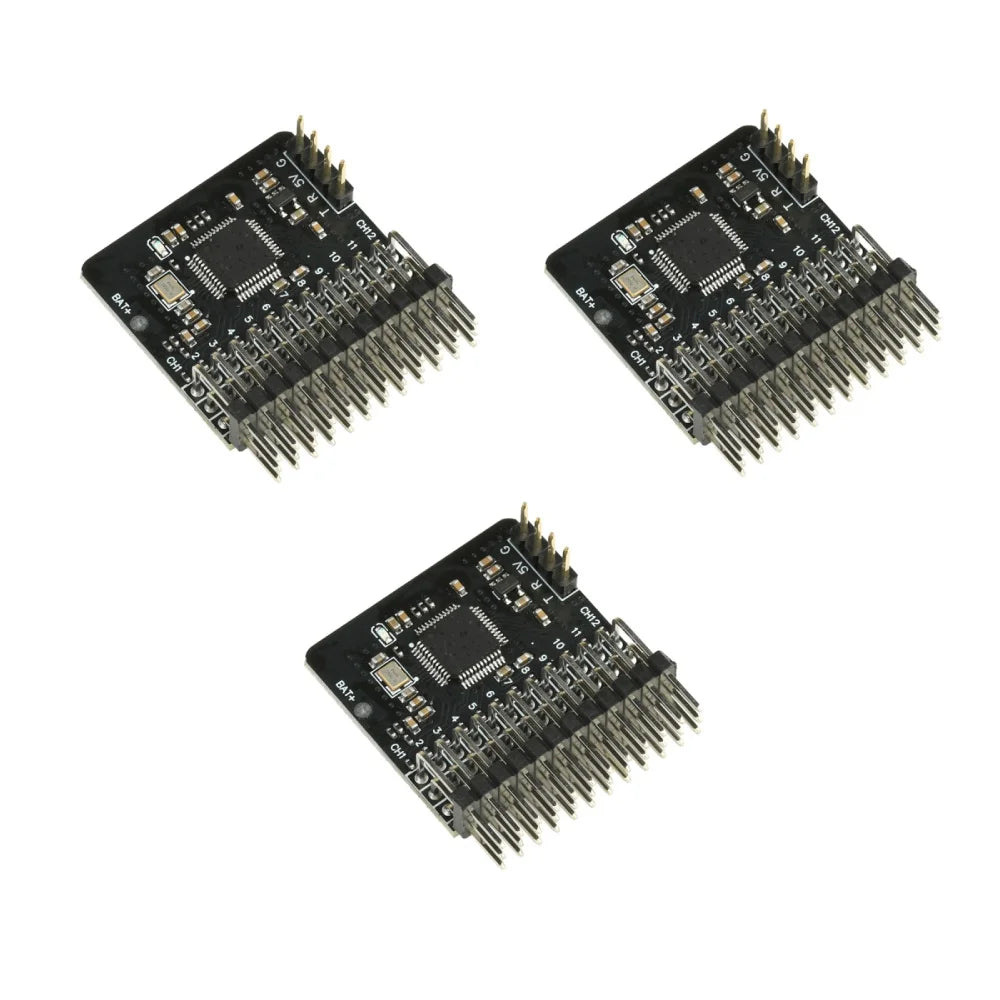 CRSF ELRS 12 Channel PWM Adapter Board with 12 PWM Outputs BEC 5V Power Supply for RC Models Oasis Select 3pcs