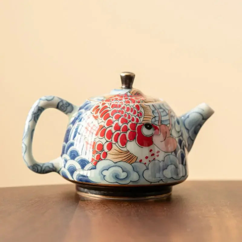 Chinese Underglaze Color Ceramic Teapot Tea Gift Customized Tea Infuser Tea Pot Oasis Select