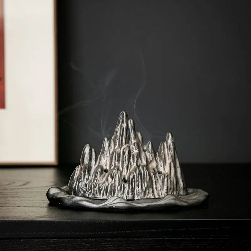 Zen Mountain Creative Ceramic Home Aroma Burner Sandalwood Incense Supplies Tea Ceremony Ornament Incense Burner Oasis Select