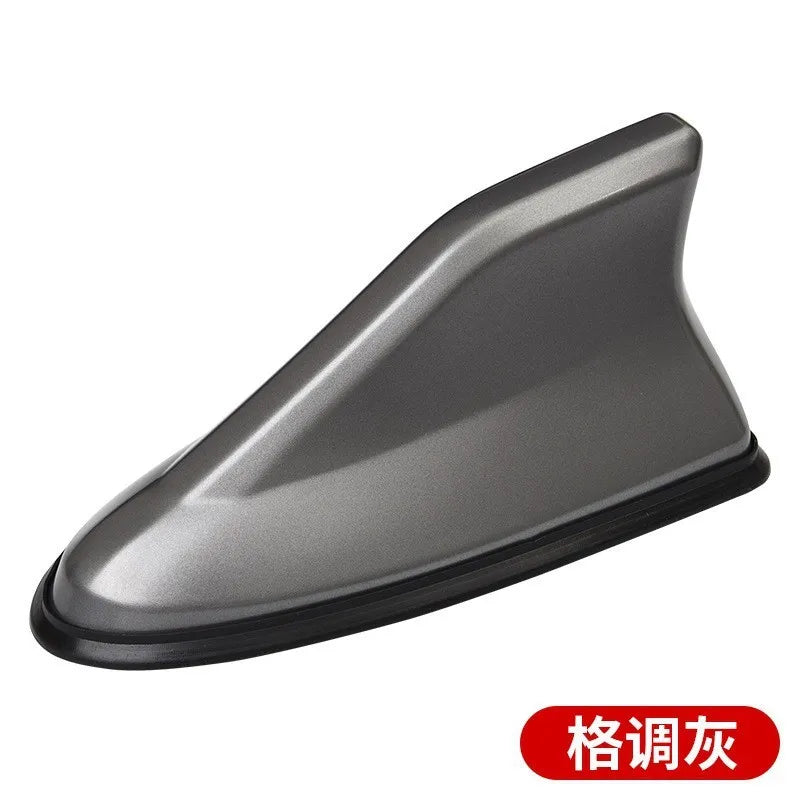 Car Shark Fin Antenna Cover Universal Carbon Fiber Look Radio Signal Aerials Roof Exterior Accessories Decoration for SUV Truck Oasis Select GRAY