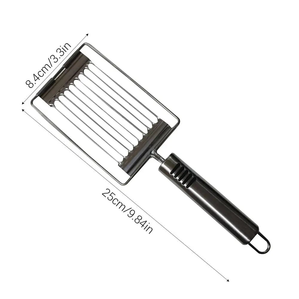 Stainless steel Hand Slicer Handheld Boiled Egg Slicer Onion Chopper Kitchen Gadgets Tomato Slicing Tool for Egg Ham Fruit Oasis Select 03 Random color