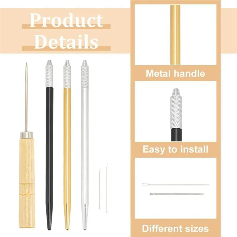LIKE WISH Hair Rooting Holders Tools Set, DIY Handle Wig Tool Supplies Reroot Rehair Tools Hair Making Accessorie Oasis Select