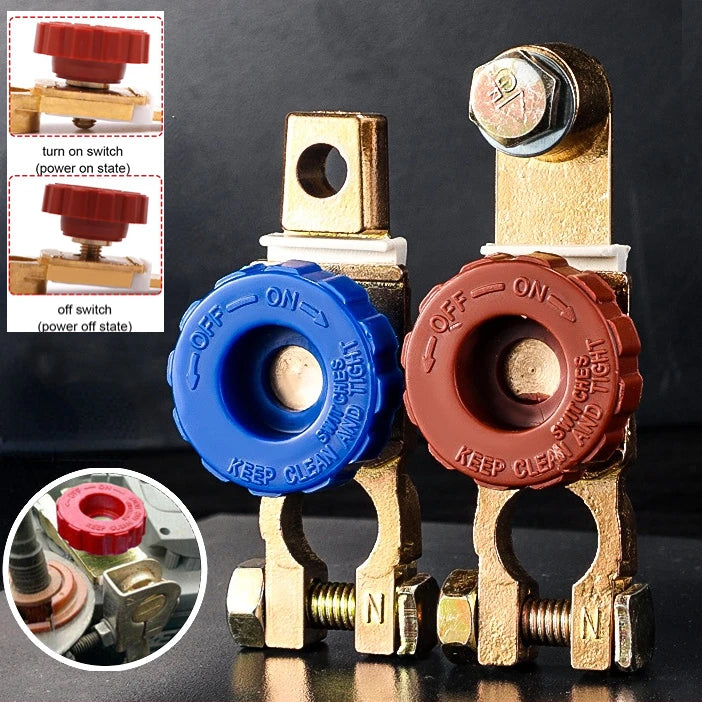 Quick Release Battery Isolator Switch Universal Power-off Terminal Switch Heavy Duty Cut Off Protector for Car Motorcycle Truck Oasis Select