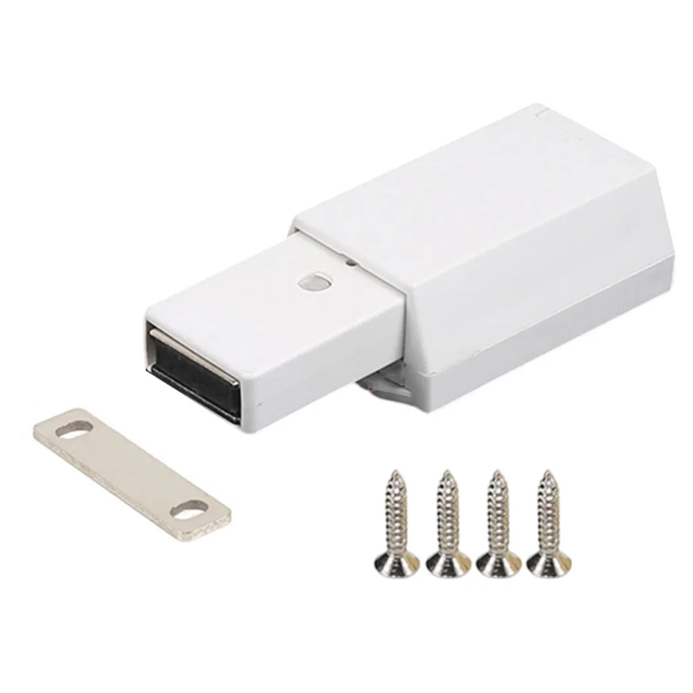Push-to-Open Cabinet Catch – Invisible Spring Door Latch Cabinet Door Catch Oasis Select white