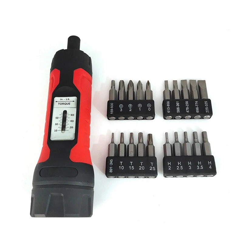 Adjustable Manual Torque Screwdriver Set Windows Torque Screwdriver With 20 Screwdriver Bits Set Kit Oasis Select Multicolor
