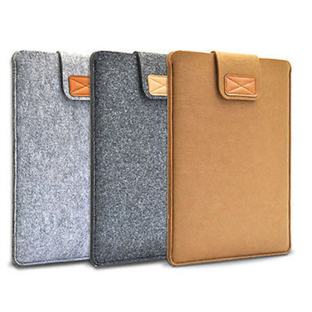 Felt Sleeve Slim Tablet Case Cover Bag for MacBooks Air Pro 11 13 15 Inch Solid Color Tablet Storage Bag Oasis Select