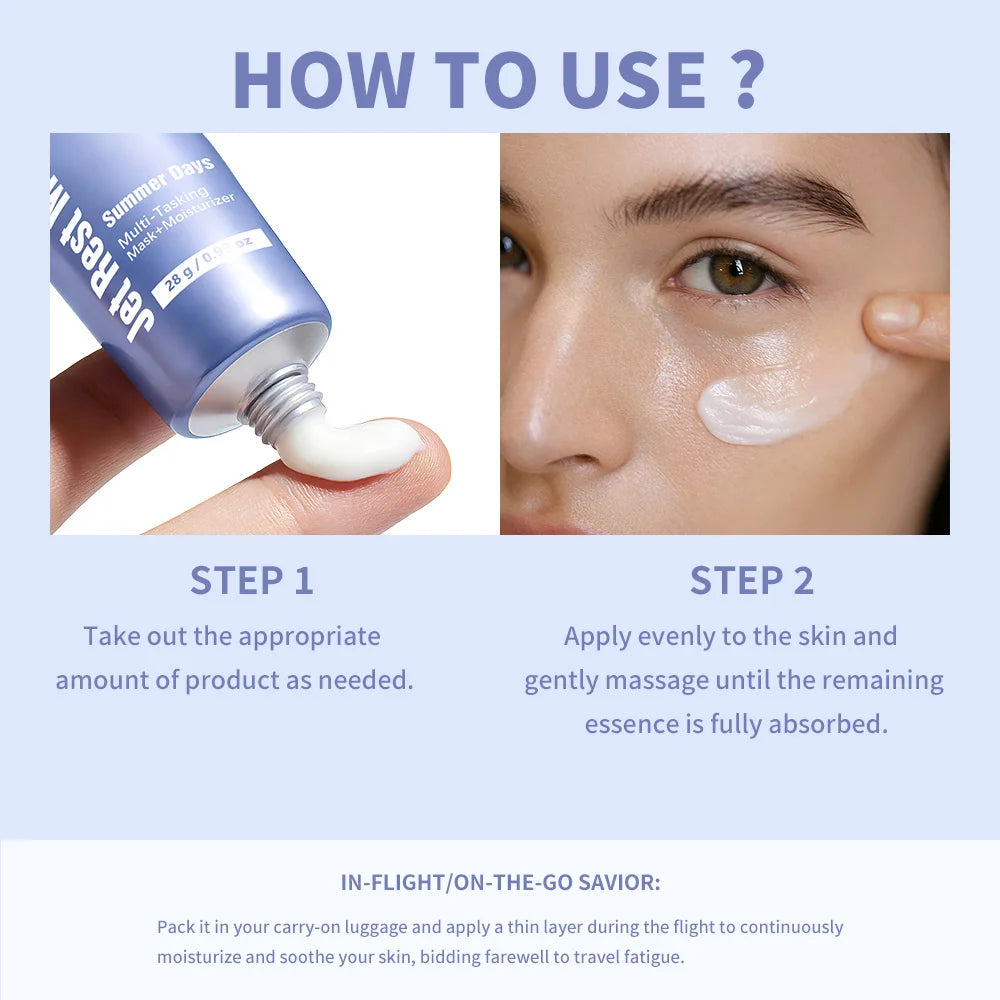 Jet Rest Hydrating Face Mask & Moisturizer | Antioxidant Cream