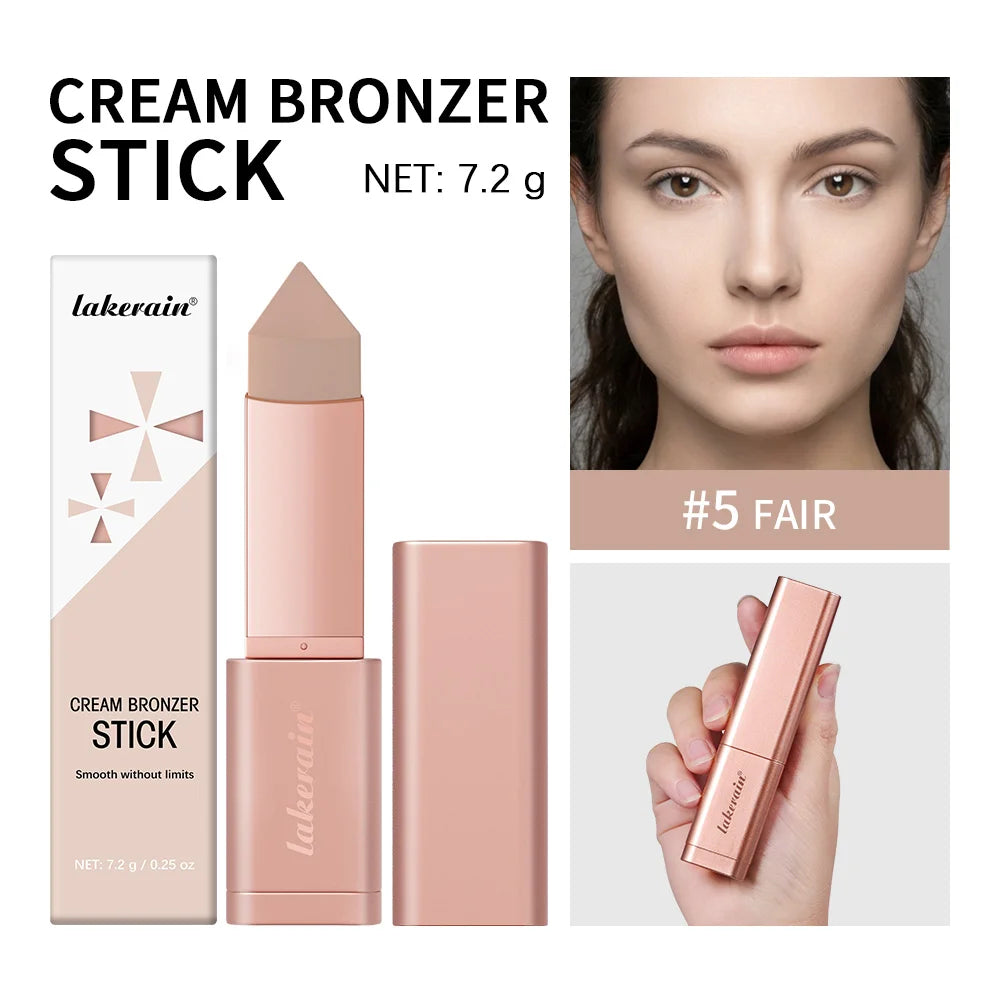 3D Bronzer Contour Stick Face Makeup Lasting Smooth Contour Bronzing & Contouring 2 IN 1 Creamy Bronze Stick Cosmetics 5 Colors Oasis Select 05