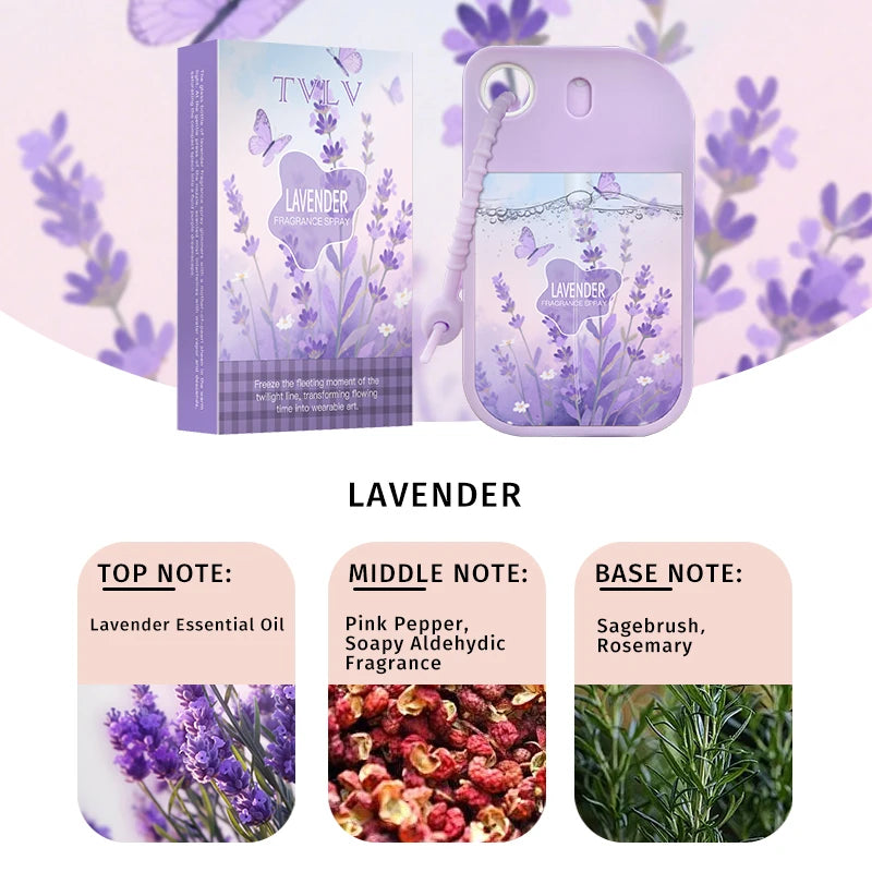 TVLV Strawberry Alcohol-Free Fragrance Spray 48ml – Gift Fragrance Body Spray Oasis Select 08 LAVENDER