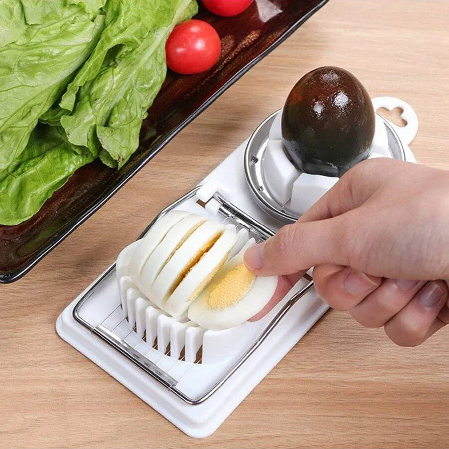 Multifunctional PP Base egg cutter 2-in-1 stainless steel wire pull egg cutter for hanging high-quality kitchen accessory tools Oasis Select