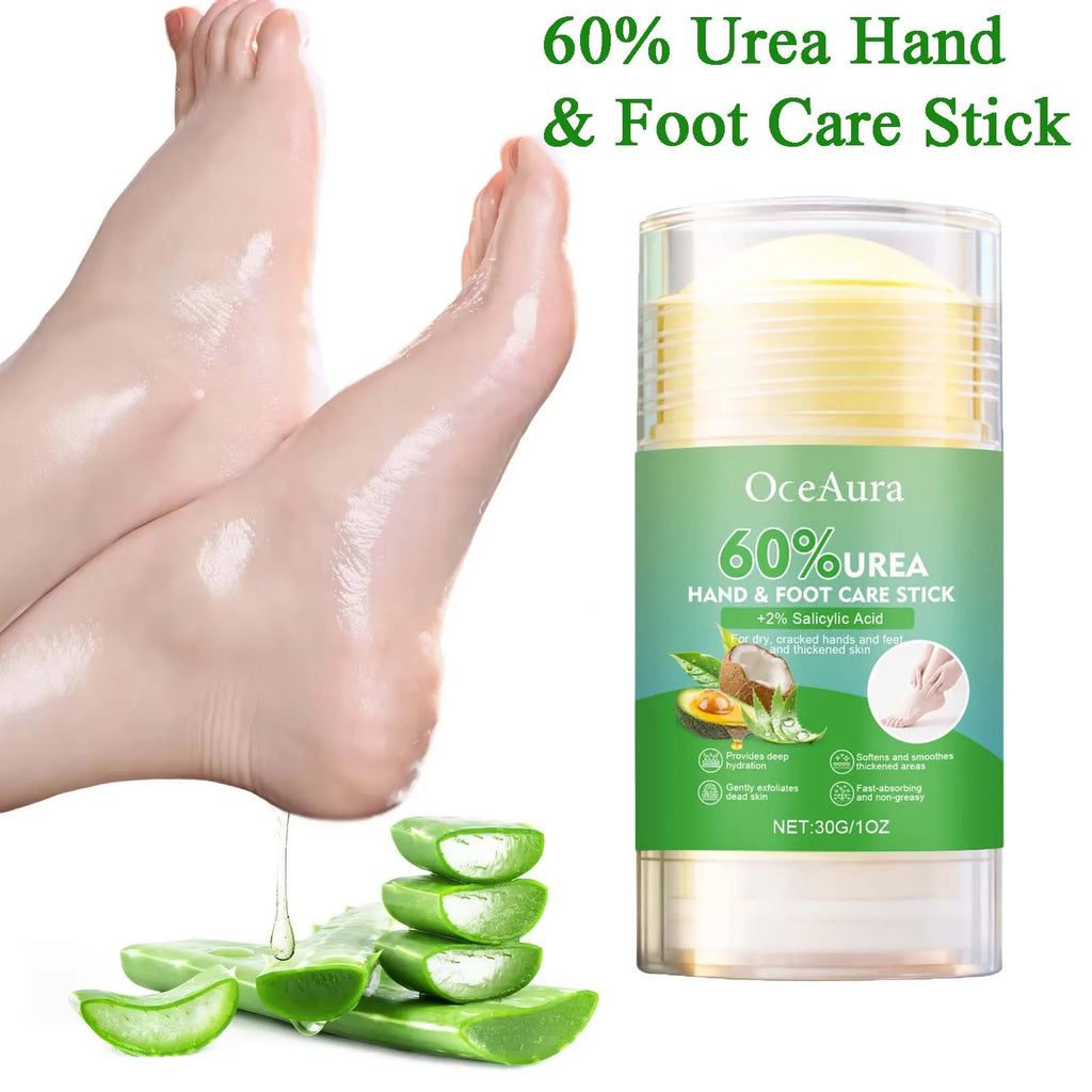 60% Urea Hand & Foot Care Stick Moisturizing Balm for Dry Rough Skin Gentle Exfoliation Softening Skin Cracked Heel Repair Care Oasis Select
