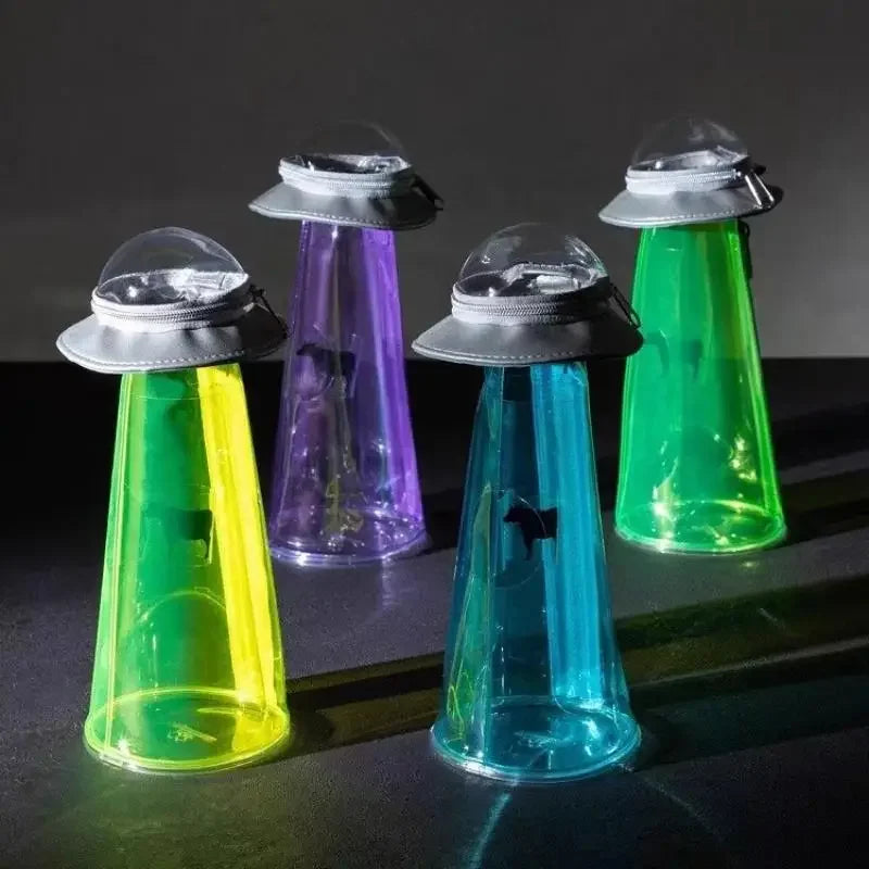 2025 New Japanese Ufo Pencil Case Funny Doll Storage Bag Student Transparent Large Capacity Stationery Bag Gift Oasis Select