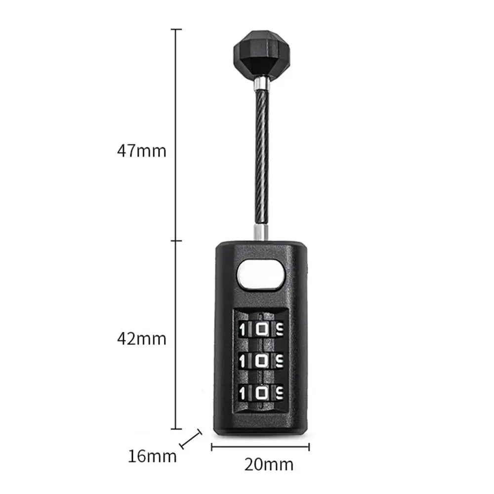 Combination Lock Resettable Coded Lock 3 Digit Password Lock Backpack Zipper Lock Dormitory Cabinet Lock Luggage Padlock Oasis Select