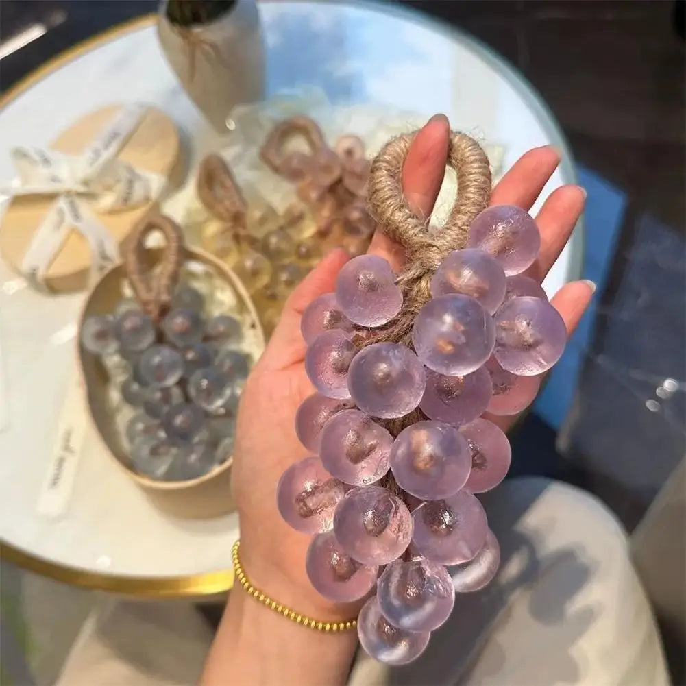 Grape Soap on a Rope with Box Christmas Gift, Handmade Grape Cluster Shape Soap Bar, Aromatic Bath Hand Wash Gift Home Decor Oasis Select