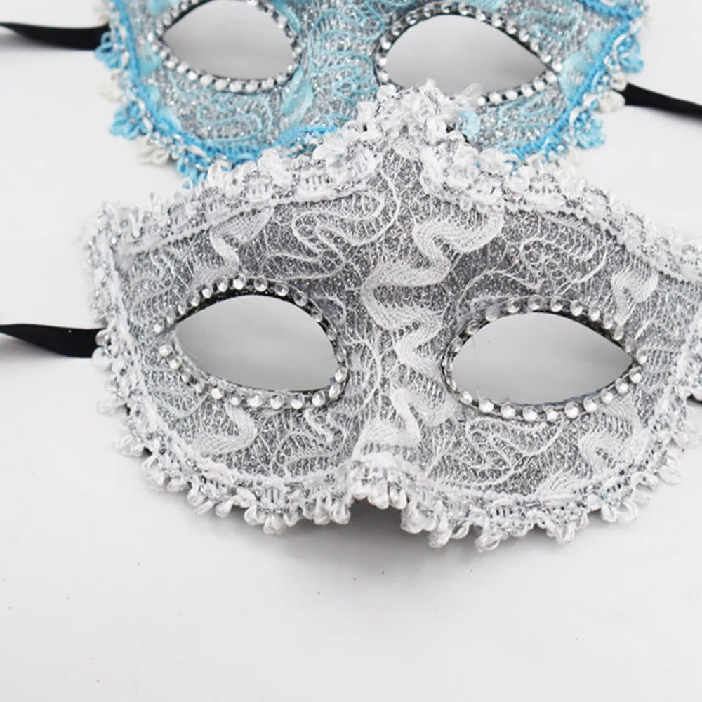 Adult Half-Face Mask Retro Half Face Masks Venetian Party Beauty Princess Mask Prop Halloween Christmas Masquerade Ball Decor Oasis Select