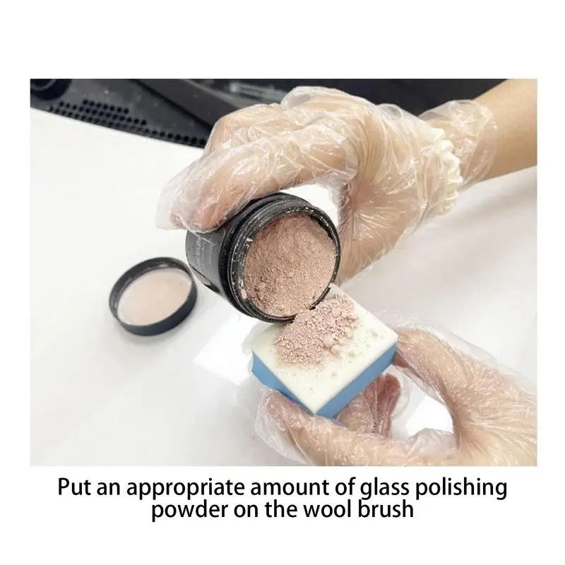 80g Glass PolishCerium Oxide Powder Car Window Polishing Mirrors Powder Powder Glass Remove Composite Rare Repair Tool Oasis Select