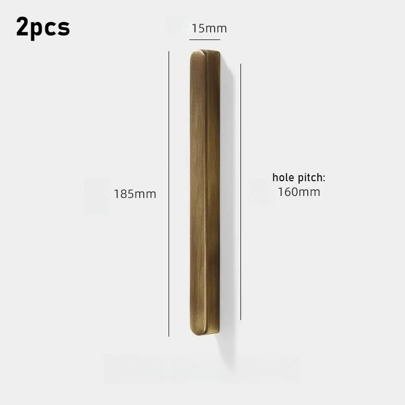 Pure Brass Furniture Vintage Antique Bronze Drawer Cabinet Antique Bronze Solid Wardrobe Minimalist Door and Handle Oasis Select 2PCS Bronze 160mm
