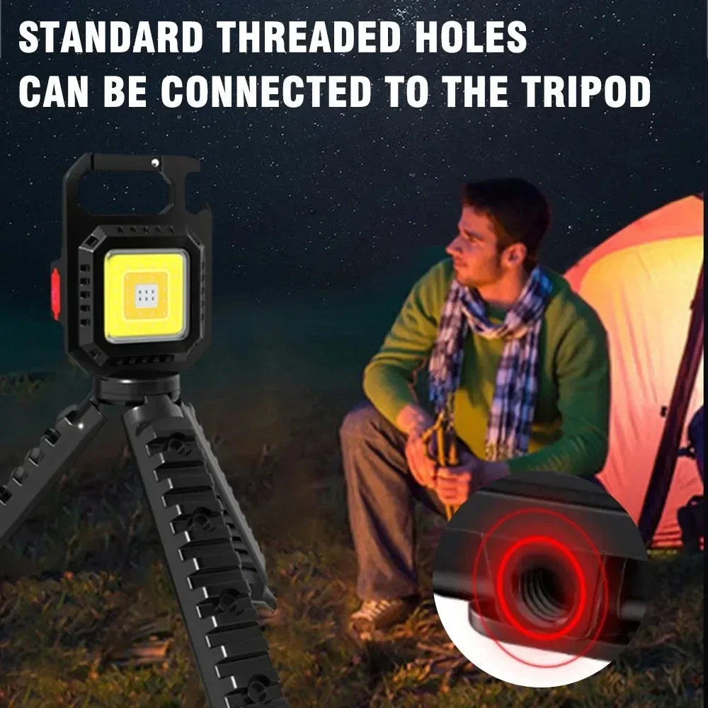 30PCS Mini LED Keychain Flashlight Multifunctional Portable Pocket COB Camping Light USB Charging Work Lights Fishing Lanterna Oasis Select