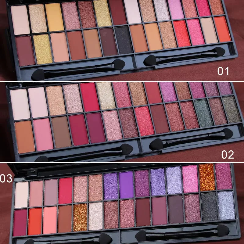 28-Color Eyeshadow Palette | Nude Matte Glitter Earthy Tone Highly Pigmented Waterproof Brown Shimmer | Y2K Valentine's Day Gift Oasis Select