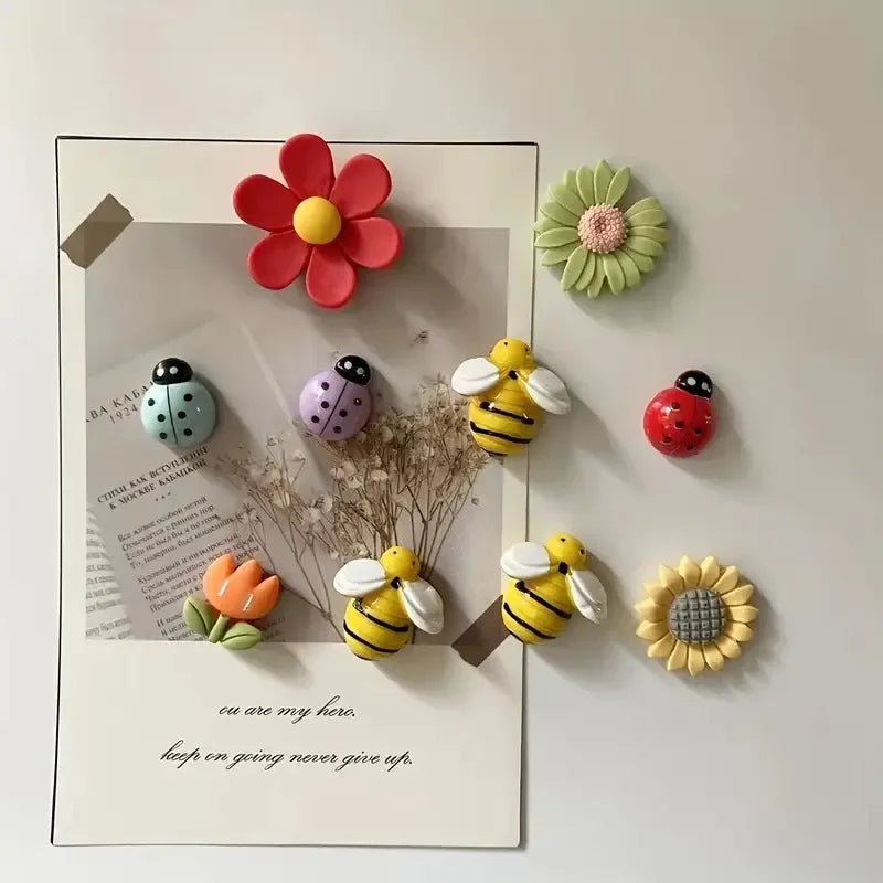 10pcs Plant Cartoon Fridge Magnets – Strong Hold Home Decor Decorative Fridge Magnets Oasis Select