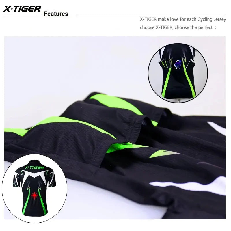 X-Tiger Pro Cycling Jerseys Ropa Ciclismo Mountain Bike Clothing Quick-dry Men's Racing Bicycle Clothes MTB Sportswear Oasis Select