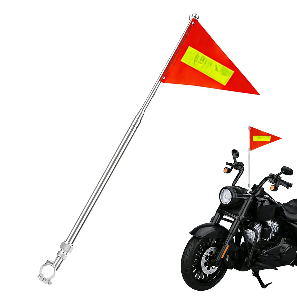 Reflective Bike Flag with Pole for Safety Bike Flag Tear-Resistant Waterproof Retractable Pennant for Adult Scooter Motorcycle Oasis Select
