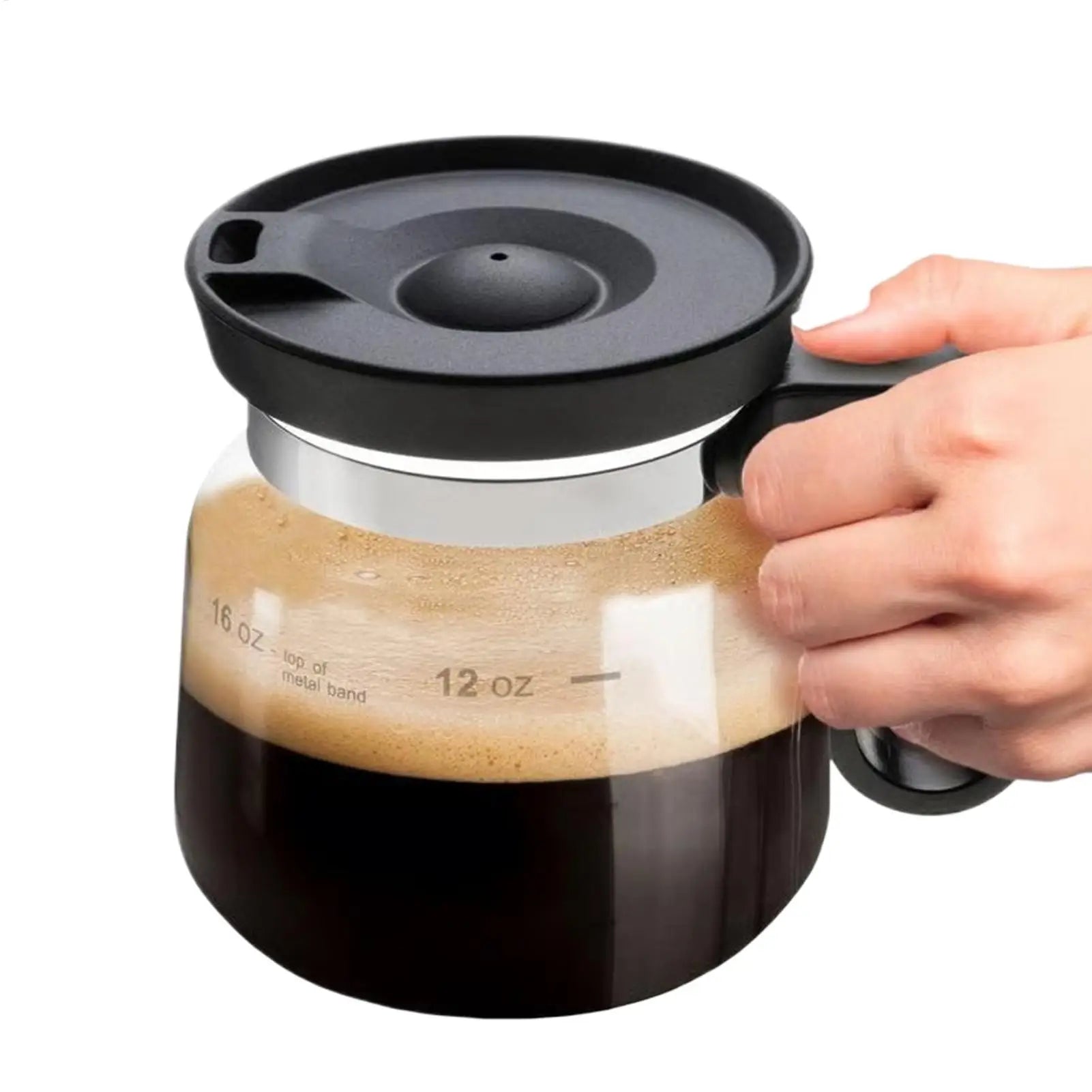 Clear Coffee Mug 16oz Glass Coffee Mug Tea Cup Pot Drinking Cups with Lid for Hot Cold Beverage Milk Latte Cappuccino Water Oasis Select