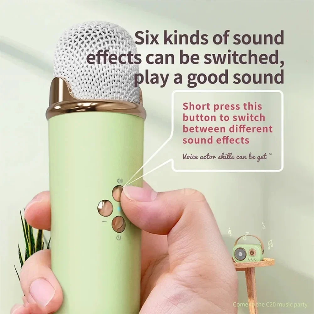 Portable Karaoke Bluetooth Speaker & Wireless Microphone | FM