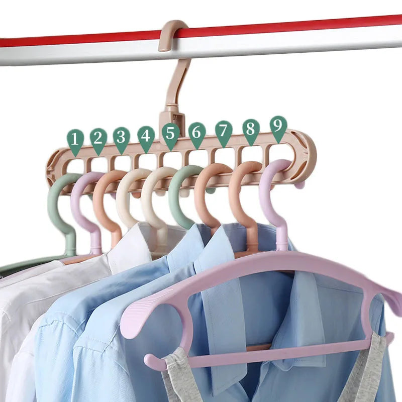 1-5pcs Magic Multi-port Support hangers for Clothes Drying Rack Multifunction Plastic Clothes rack drying hanger Storage Hangers Oasis Select