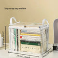 Large Capacity Clear Storage Tote Bag Waterproof Organizer with Reinforced Handles for Books Toys & Home Organization Oasis Select White medium