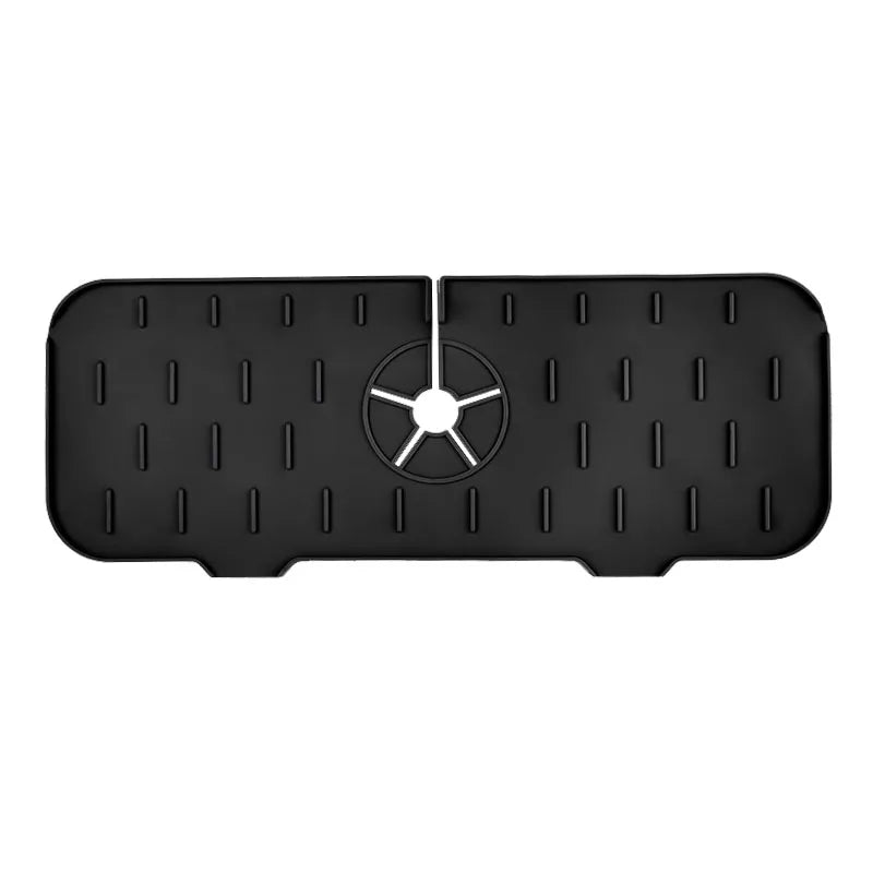 Kitchen Silicone Faucet Absorbent Mat Sink Splash Guard Drain Pad Quick Dry Countertop Protector for Bathroom Kitchen Gadgets Oasis Select Black