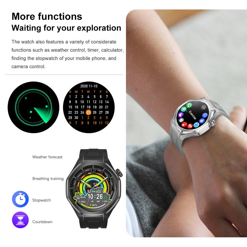 New Outdoors Smart Watch Men SOS GPS Compass BT Call Smartwatch Waterproof Message Push Sports Health Monitor Altitude Pressure Oasis Select
