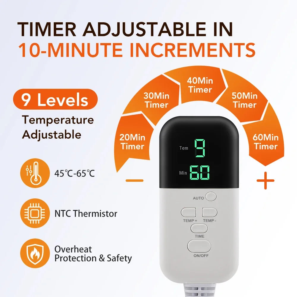 Hailicare Hair Steamer Cap – 9 Temp, 5 Timer, Waterproof