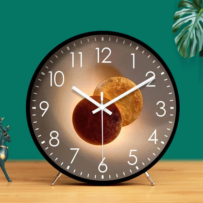 Luxury Desktop Quartz Clock, Creative Modern Table Clock for Home Living Room Decor, Elegant High-end Ornament Timepiece Oasis Select I