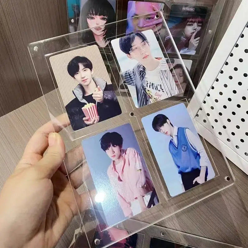 Acrylic 6 & 9 Grid Card Display Frame | Desktop Standing Sign