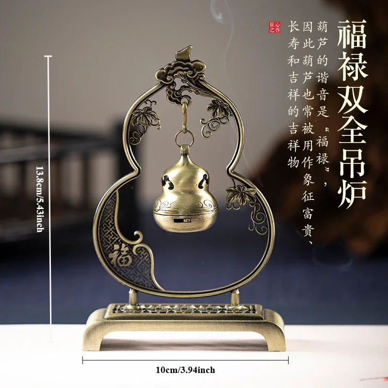 Welcome Pine Incense Burner Decoration Household Indoor Hanging Incense Burner Chinese Retro Censer Oasis Select B