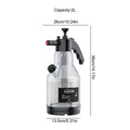 Car Wash Cannon 2L Foam Sprayer Garden Hose Compatible Car Detailing Snow Foam With Side-Opening Lid Anti-Wind For Floor Window Oasis Select Black