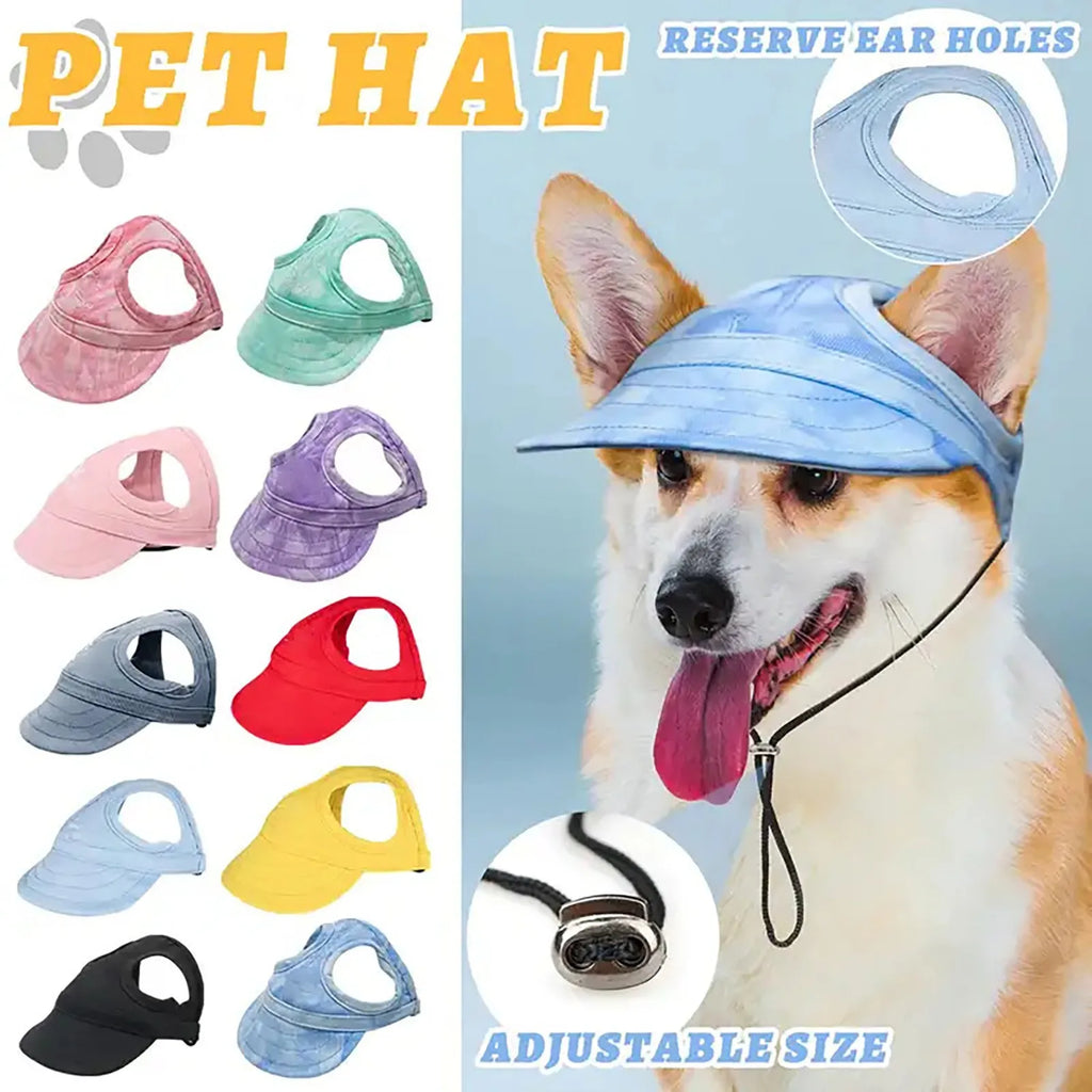 Pet Dog Caps Small Puppy Pets Summer Solid Oxford Cap Dog Baseball Visor Hat Outdoor Accessories Sunscreen Bonnet Cap Chihuahua Oasis Select