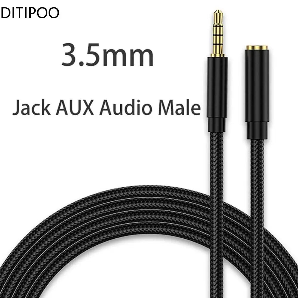 3.5mm Jack AUX Audio Cable For PC Headphones Male to Female HiFi AUX Extension Cable Speaker Extender Cord Oasis Select