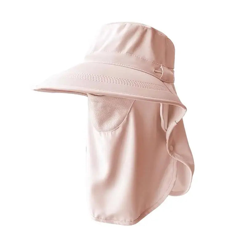 Women Adjustable Neck Flap Sun Hat Wide Brim UPF 50+ UV Protection Breathable Outdoor Travel Beach Cap Oasis Select A14 Pink