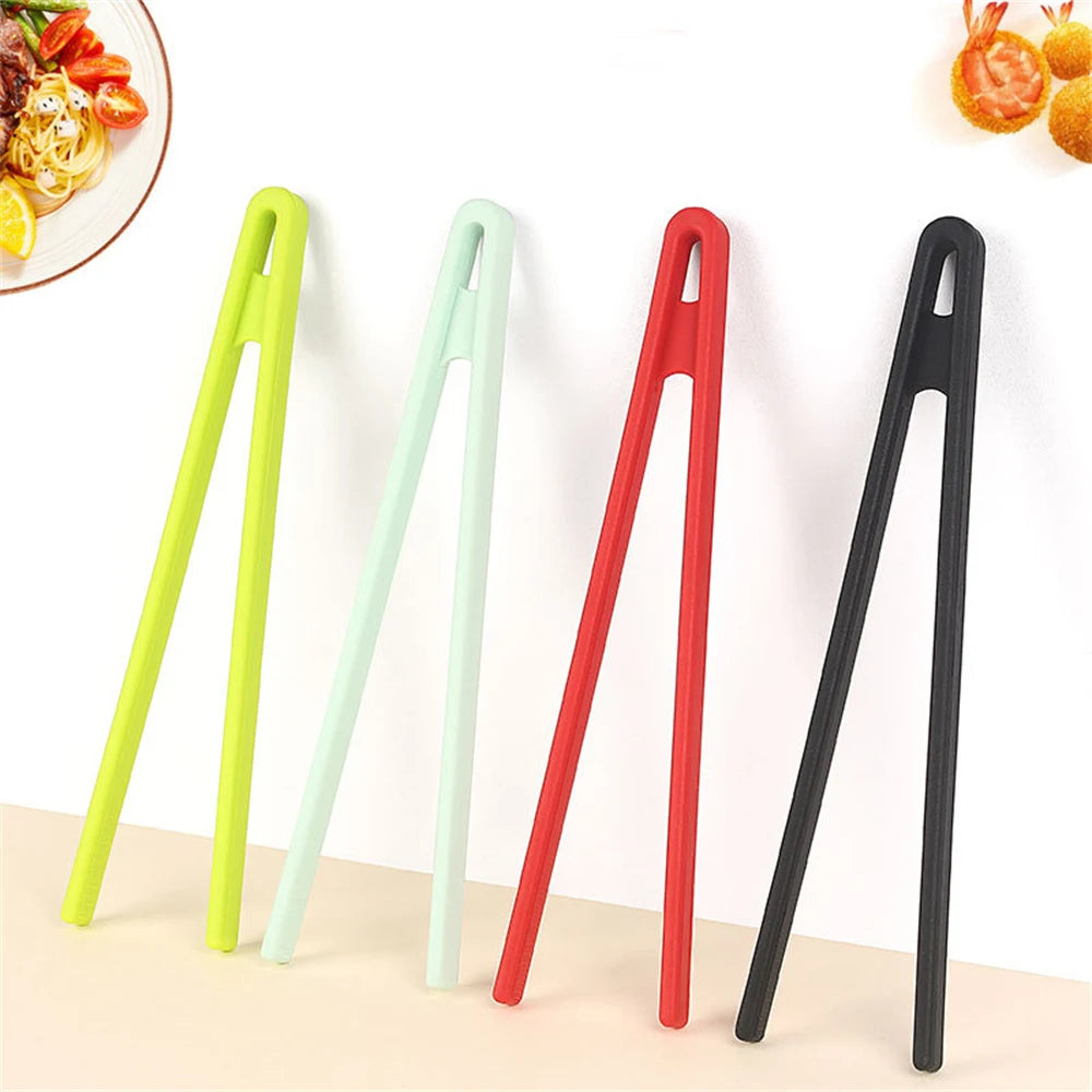 Silicone Bread Clip One-piece Design Anti-hot Anti-slip Multifunctional Food Holder Spaghetti Tongs Kitchen Tools Accessories Oasis Select