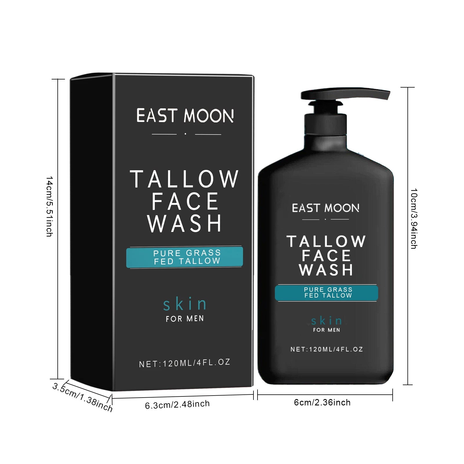 Men's Daily Face Wash Deep Cleansing Pore Oil Control Remove Acne Blackhead Brightening Facial Cleanser for Refreshed Skin Oasis Select