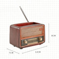 Retro Radio Design Resin Flower Pot Stylish Multipurpose Planter Artistic Home Desktop Plant Decor Ornament Oasis Select Dark brown 12X7X8CM
